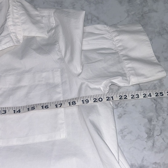 OLD NAVY WOMENS SHIRT DRESS WHITE SHORT SLEEVE Sz MD NEW - Picture 10 of 11